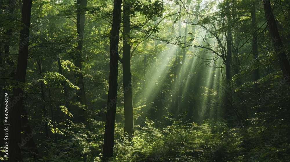 Obraz premium Sunlight Through the Trees