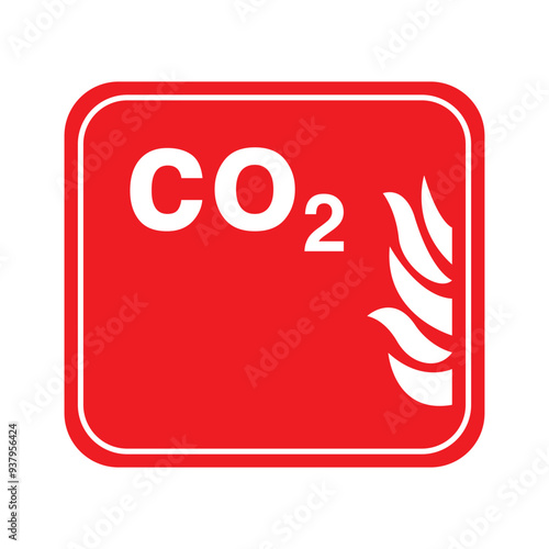 Co2 Text amp Symbol Sign