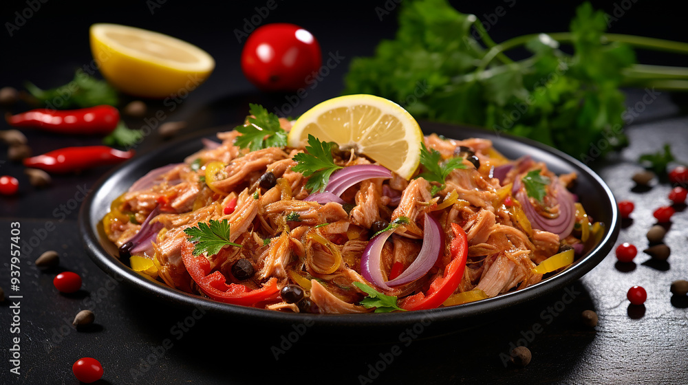 Spicy Canned Fish Salad with Chili and Lemon Spicy Canned Fish Salad with Chili and Lemon