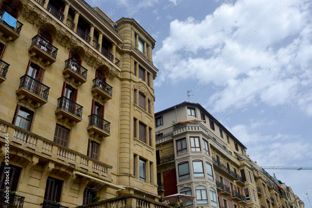 Historical buildings in San Sebastian, Spain Historical buildings in San Sebastian, Spain