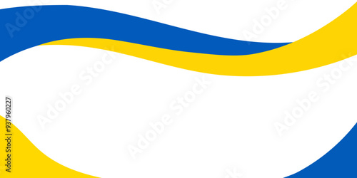Support Ukraine text with Vector art illustration and flag vector with russia conflict.