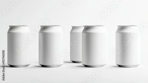 Wallpaper Mural White blank can mockup isolated on a white background Torontodigital.ca