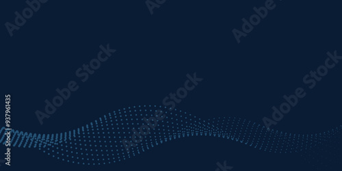 Futuristic digital landscape. Particle waves in cyberspace. Data analytics and tech innovation.