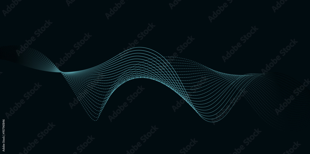 Abstract Technology Network with Digital Wave Design. Abstract Technology Network with Digital Wave Design.
