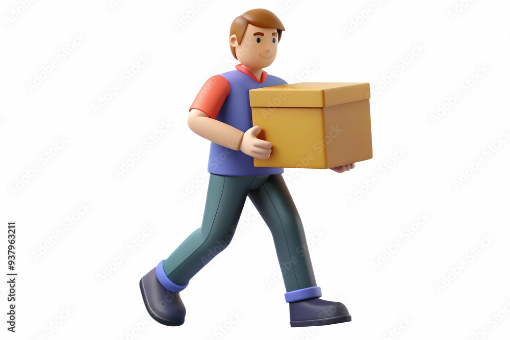 Flat Shopper Carrying Large Box concept as Candid shot of a shopper struggling to carry a large box through a crowded store during Black Friday capturing the determination and physical effort involved Flat Shopper Carrying Large Box concept as Candid shot of a shopper struggling to carry a large box through a crowded store during Black Friday capturing the determination and physical effort involved