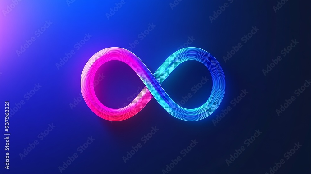 Infinity Symbol with Neon Lights Infinity Symbol with Neon Lights