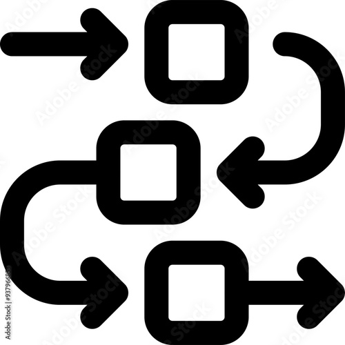 UI process Vector Icon Illustration. Line Style