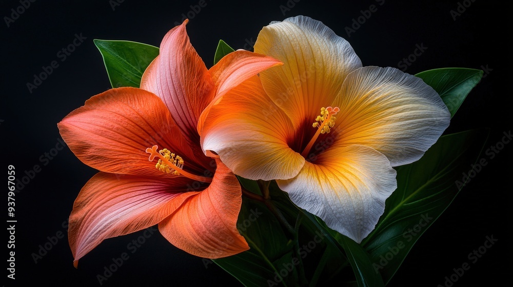 Light illuminating the vibrant flowers of a botanical garden Light illuminating the vibrant flowers of a botanical garden