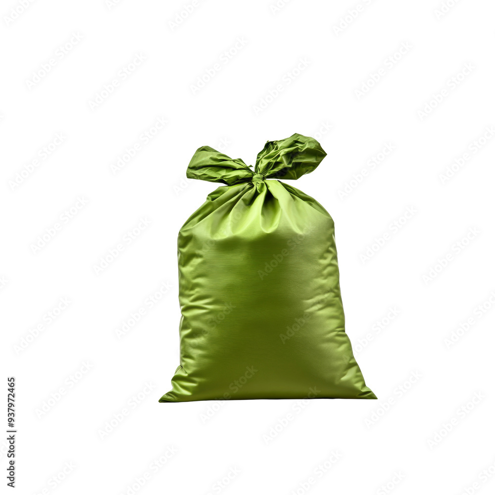 Green Satin Gift Bag with Bow Green Satin Gift Bag with Bow