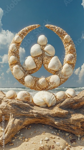 Triple Moon Beach Ceremony Wicca Religion Spiritual Symbol