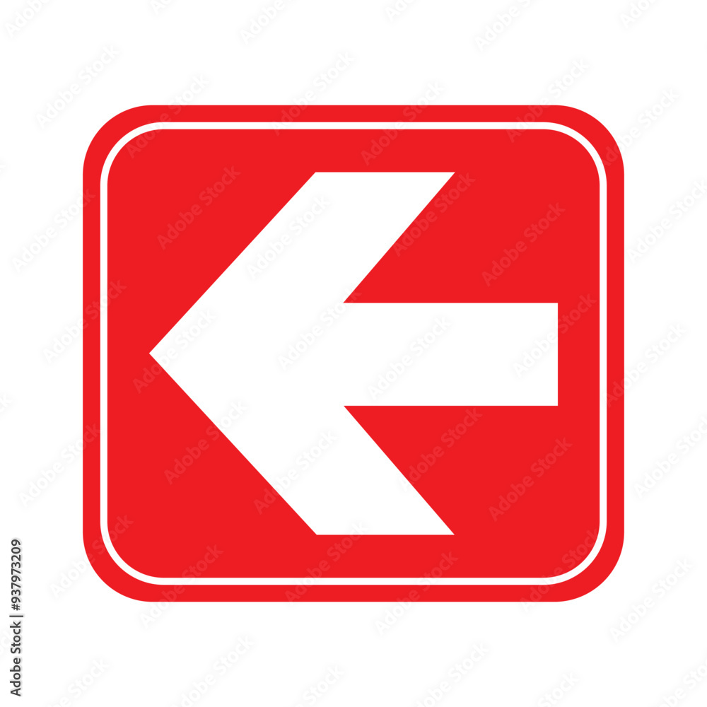 Red Exit Arrow Left sign Red Exit Arrow Left sign