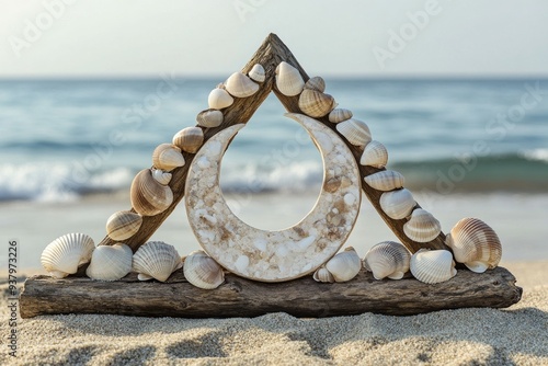 Triple Moon Beach Ceremony Wicca Religion Spiritual Symbol