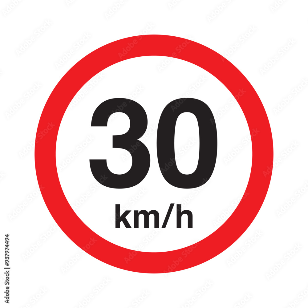 Speed limit 30 kmh Speed limit 30 kmh