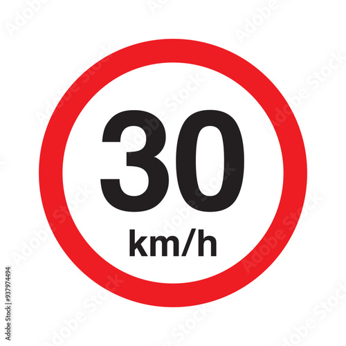 Speed limit 30 kmh