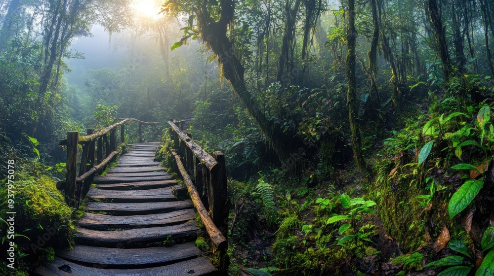 Professional photo of Beautiful rain forest at ang ka nature trail in doi inthanon national park, Thailand Professional photo of Beautiful rain forest at ang ka nature trail in doi inthanon national park, Thailand