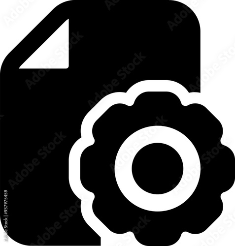 UI content management Vector Icon Illustration. Glyph Style