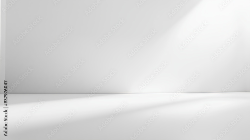 Bright white room with natural sunlight and shadows
Bright white room with natural sunlight and shadows