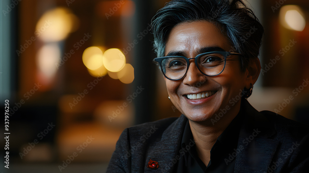 Close-Up of Smiling Participant with Well-Lit, Clear Face in Virtual Meeting. Close-Up of Smiling Participant with Well-Lit, Clear Face in Virtual Meeting.