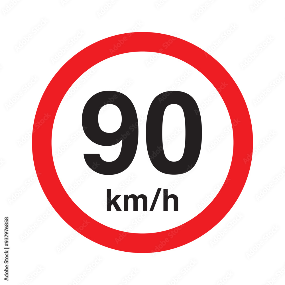Speed limit 90 kmh Speed limit 90 kmh