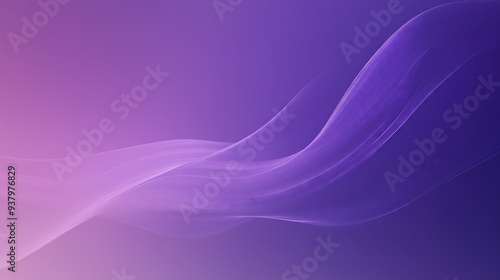 Abstract purple waves flowing smoothly across a gradient background