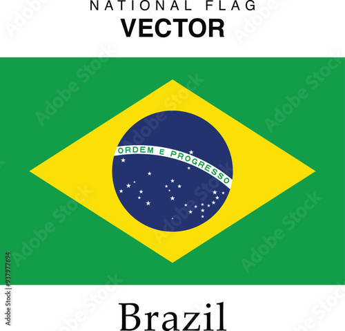 The vector version of the Brazil national flag