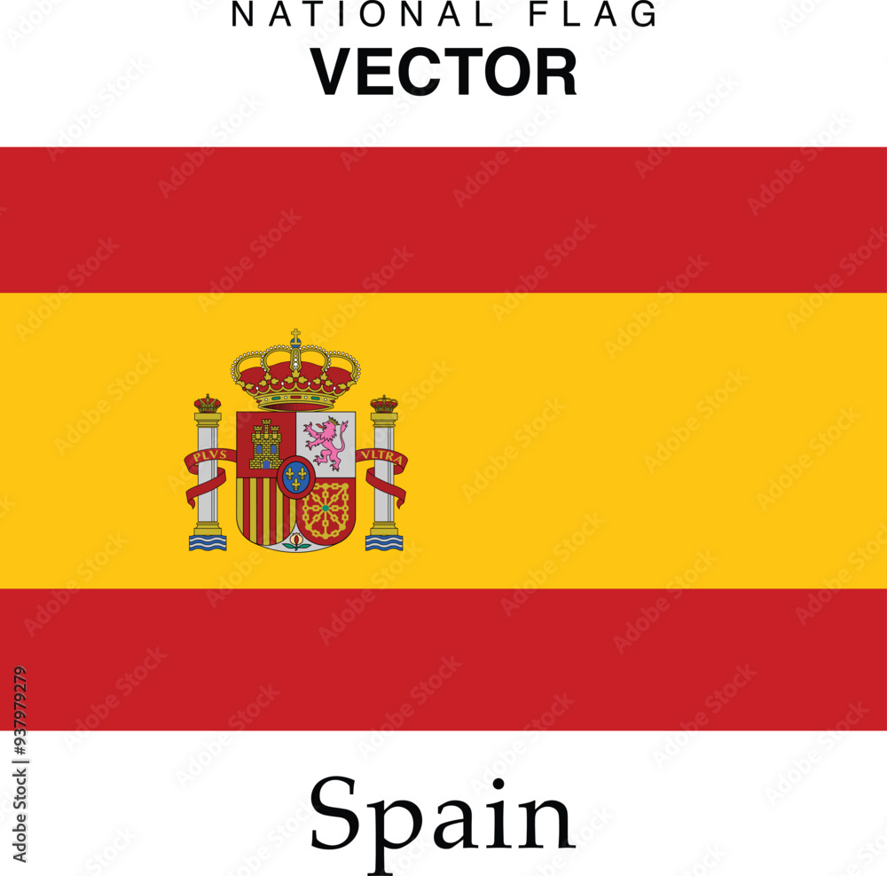 The vector version of the Spain national flag The vector version of the Spain national flag