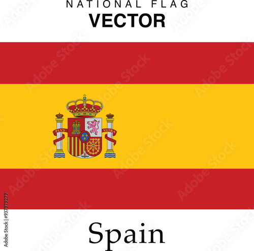 The vector version of the Spain national flag