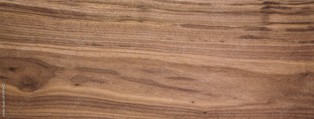 Fototapeta premium Black walnut wood texture of solid board untreated