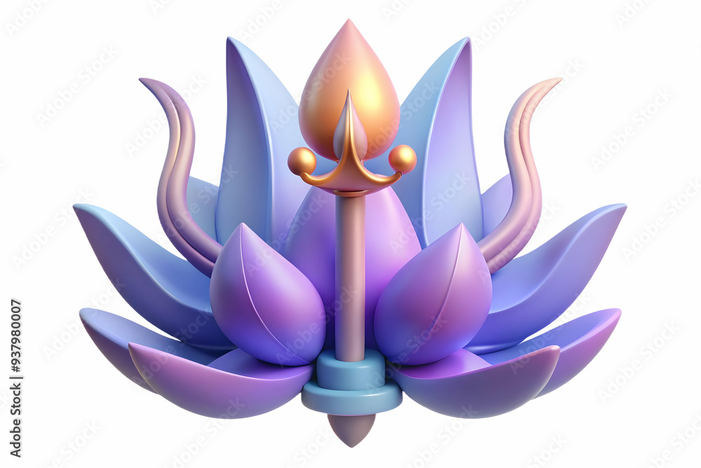 Glowing Abstract Lotus and Trident concept as A serene glowing abstract digital art featuring a lotus and trident symbolizing purity and divine power in the context of Dussehra. Perfect for spiritual Glowing Abstract Lotus and Trident concept as A serene glowing abstract digital art featuring a lotus and trident symbolizing purity and divine power in the context of Dussehra. Perfect for spiritual