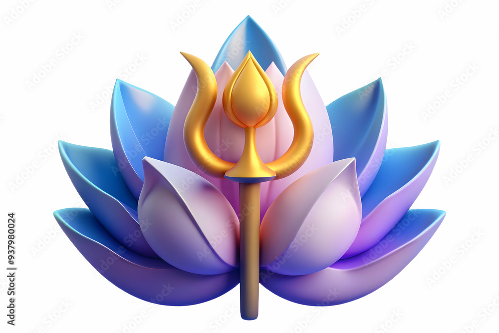 Glowing Abstract Lotus and Trident concept as A serene glowing abstract digital art featuring a lotus and trident symbolizing purity and divine power in the context of Dussehra. Perfect for spiritual Glowing Abstract Lotus and Trident concept as A serene glowing abstract digital art featuring a lotus and trident symbolizing purity and divine power in the context of Dussehra. Perfect for spiritual
