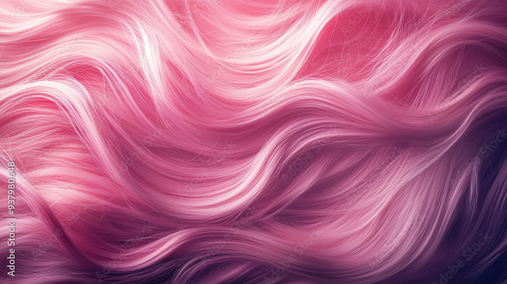Vibrant Pink Hair Waves Creating a Smooth and Elegant Look for Beauty Salon Background Vibrant Pink Hair Waves Creating a Smooth and Elegant Look for Beauty Salon Background