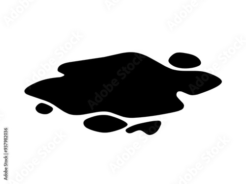 vector illustration of a water or oil spill on a white background. spill icon