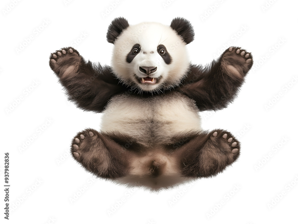 photo of a panda floating mid-air on isolated background
photo of a panda floating mid-air on isolated background