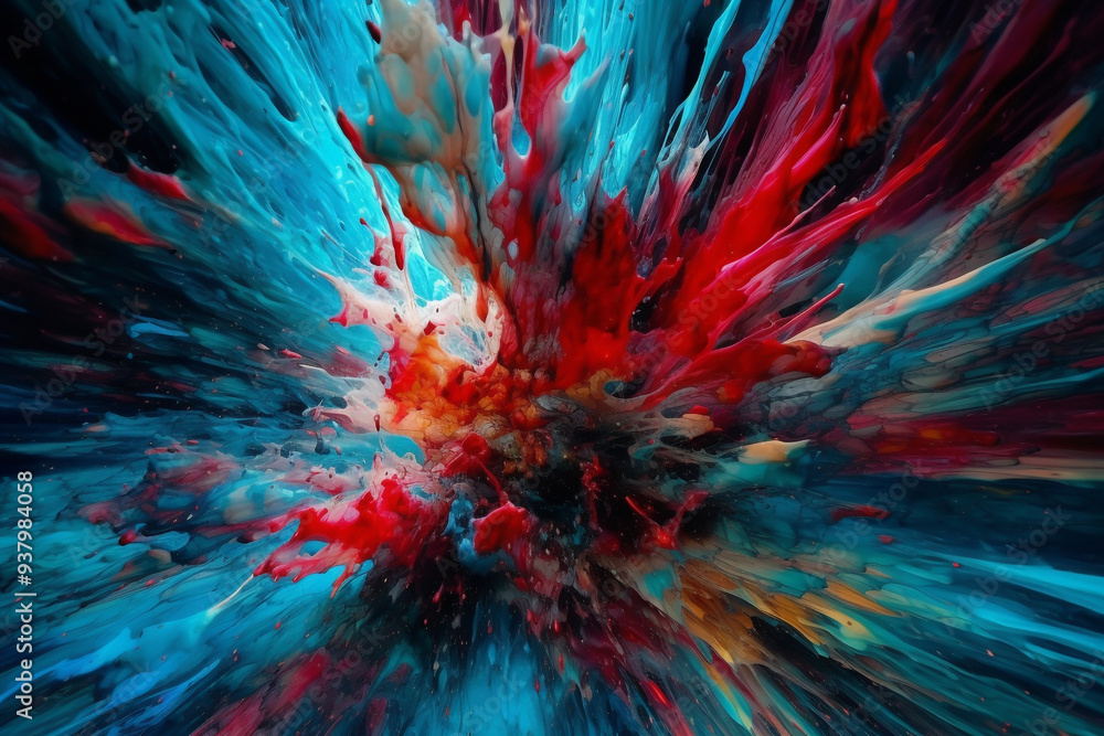 Fototapeta premium abstract background with splashes. generative AI. 