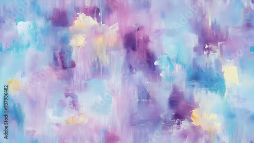 Abstract Purple, Blue, and White Oil Painting Texture.
