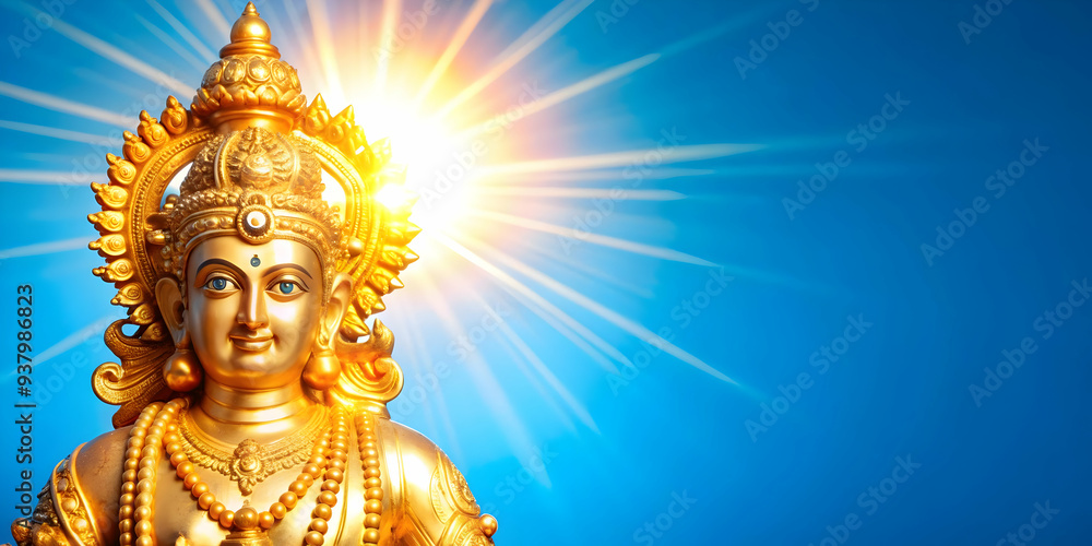 Glowing Deity Statue concept as Mid shot of a deity statue glowing in a soft golden light inside a temple with a glossy finish on the statue enhancing the divine and serene atmosphere perfect for Duss Glowing Deity Statue concept as Mid shot of a deity statue glowing in a soft golden light inside a temple with a glossy finish on the statue enhancing the divine and serene atmosphere perfect for Duss