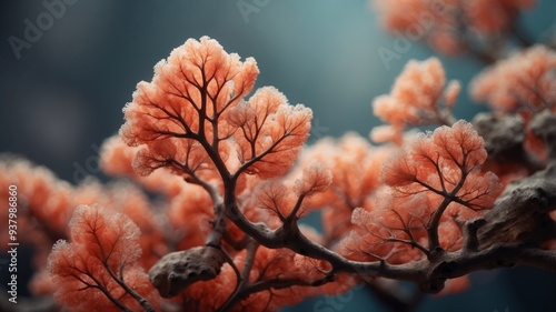 Abstract colorful coral watercolor background. photo