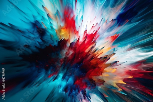 abstract background with splashes. generative AI.	
