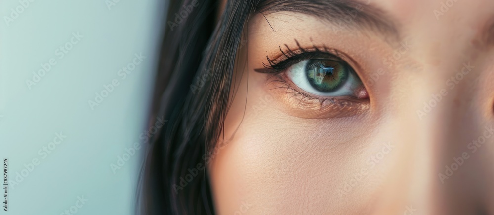 Beauty portrait of a young woman close-up photo