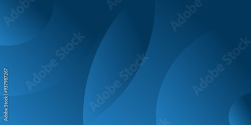 a blue background with flowing shapes.