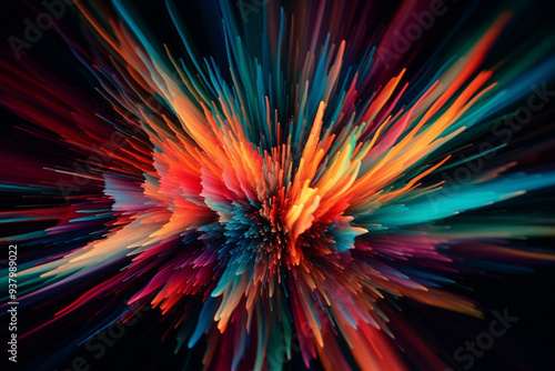 abstract background with splashes. generative AI.	
