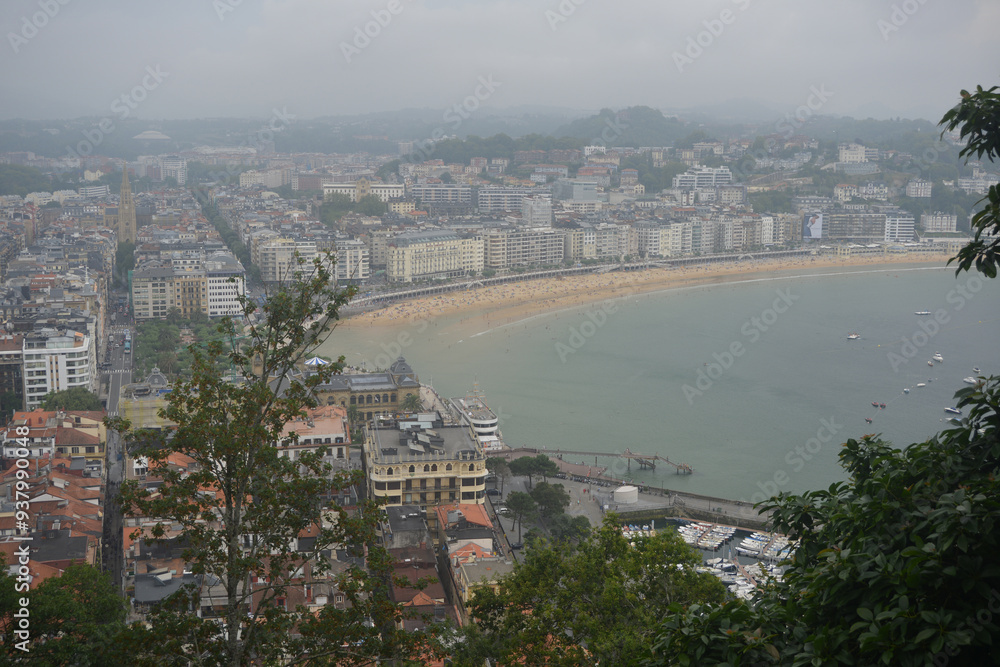 Fototapeta premium View of the town San Sebastian in Spain