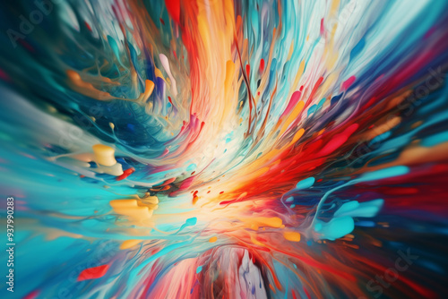 abstract background with splashes. generative AI.	
