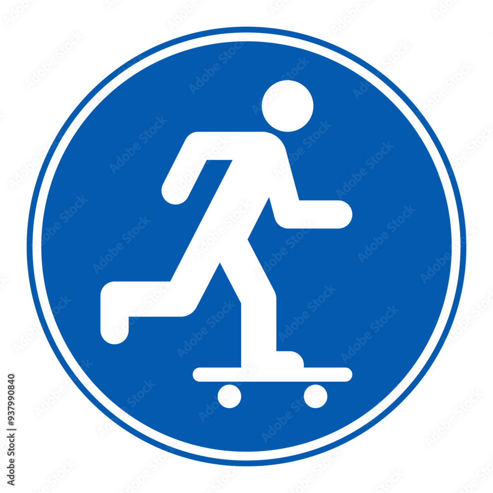 Skate rider icon, park skateboard, road sign Skate rider icon, park skateboard, road sign