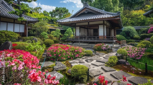 japanese garden in spring