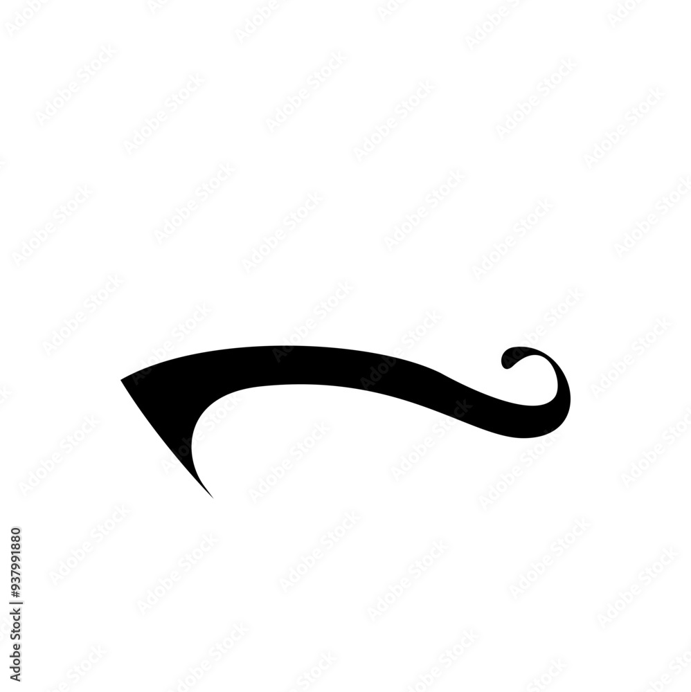 Typographic swash and swooshes tails. Retro swishes and swashes for ...