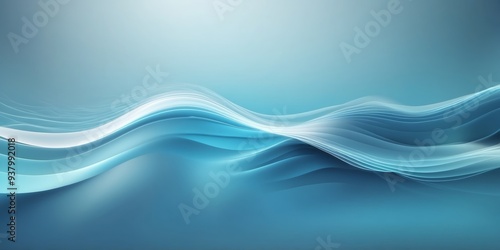 abstract light blue wave smooth technology background.