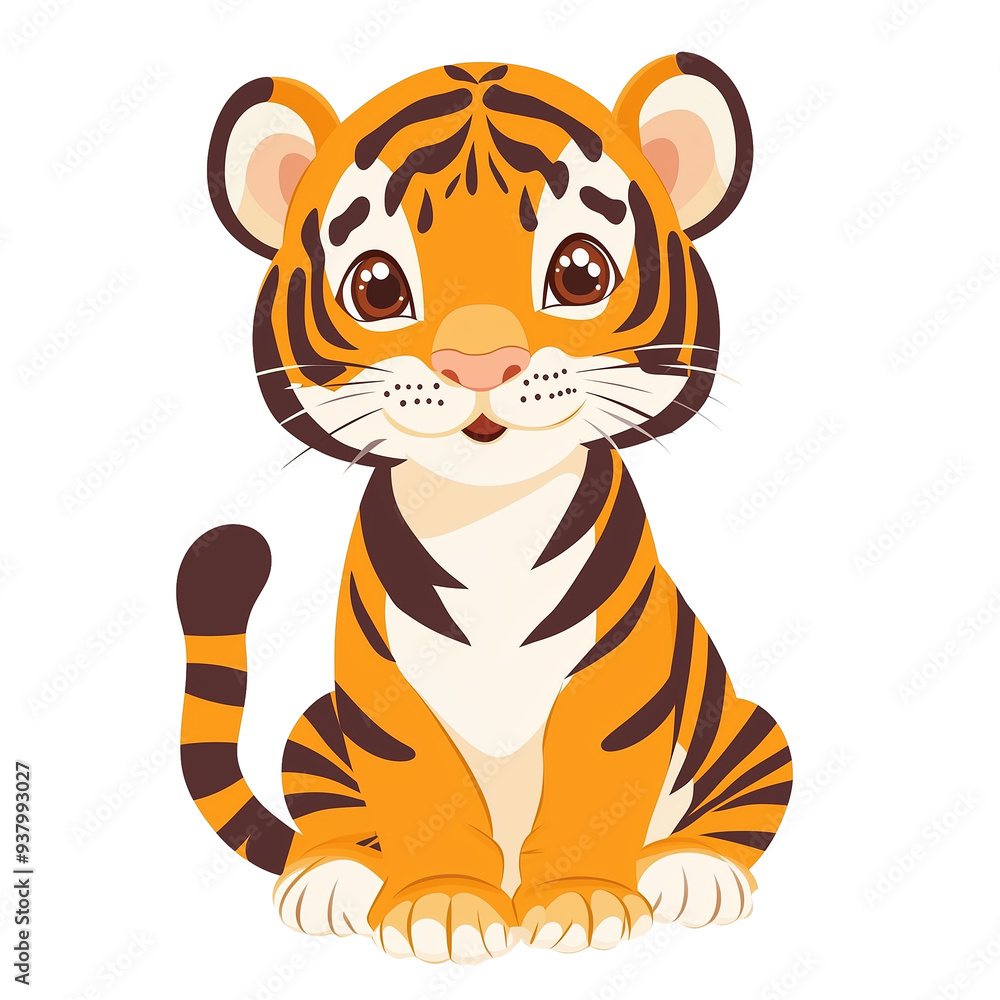 Fototapeta premium Tiger in Graceful Pose