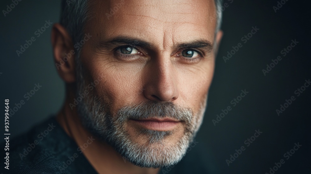 Close-up of an older man with a well-groomed beard and focused expression. Close-up of an older man with a well-groomed beard and focused expression.