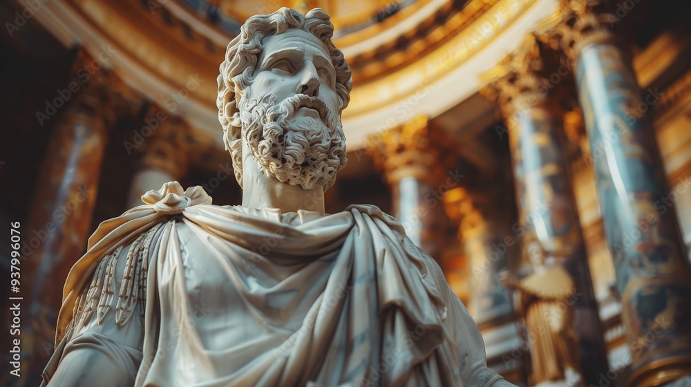 Stoic Greek Philosopher Thinking Man: Symbol of Stoicism and Philosophy